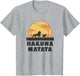 Disney The Lion King Hakuna Matata Crew Sideview Silhouettes , Youth, Heather Grey, X-Small
