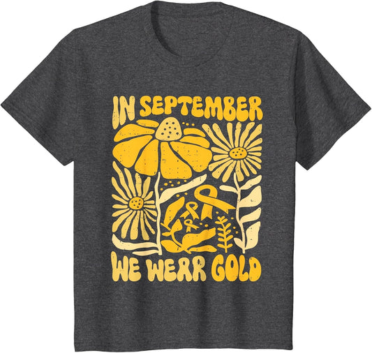 in September We Wear Gold Childhood Cancer Awareness Support