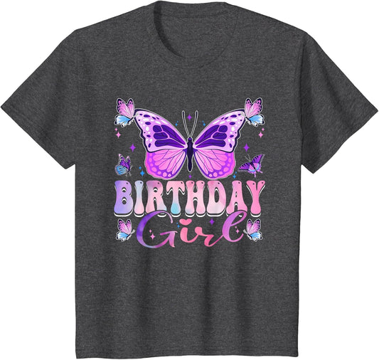 Birthday Girl Butterfly Party Child Kid Matching Family