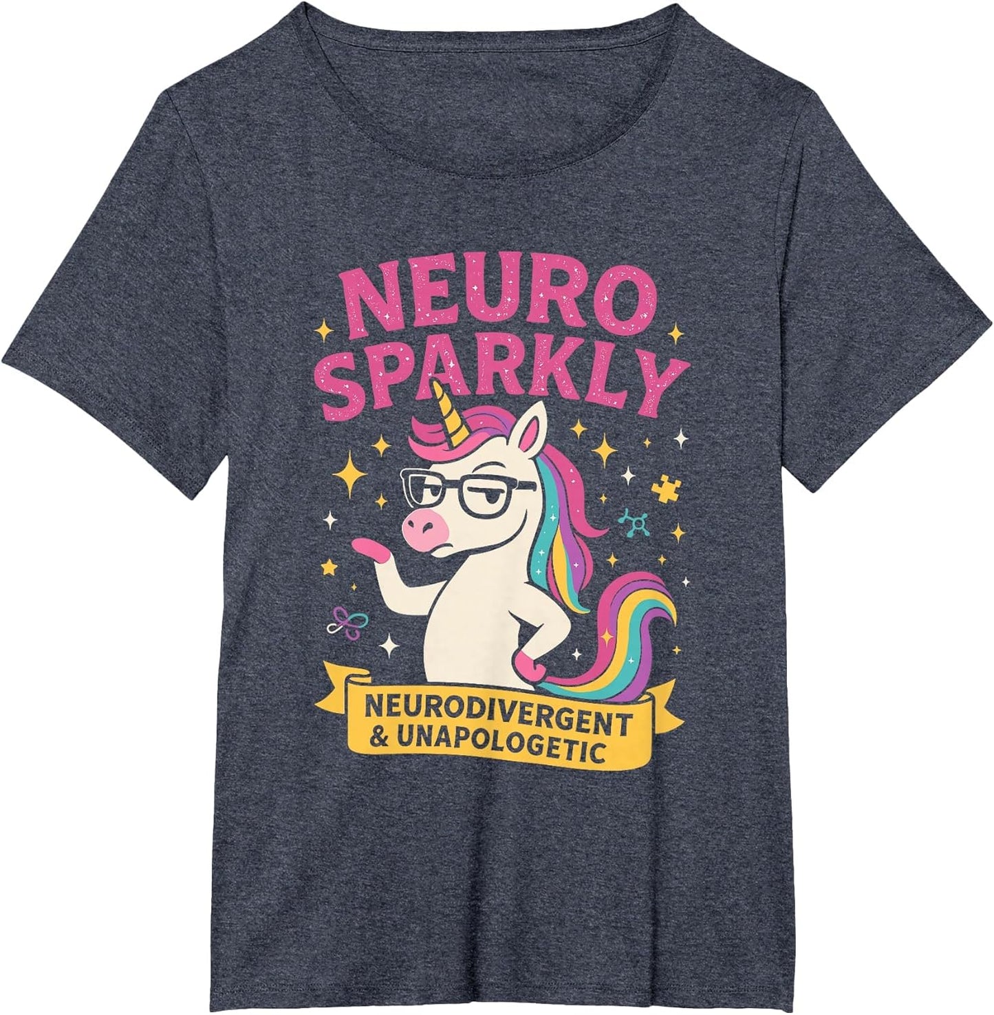 Neuro Sparkly Autism Awareness Neurodivergent ADHD Unicorn