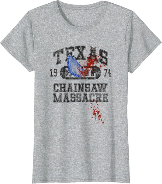 The Texas Chainsaw Massacre Athletic Logo with Chainsaw
