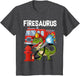 Fire Fighter Saurus Firetruck Fireman Dinosaur