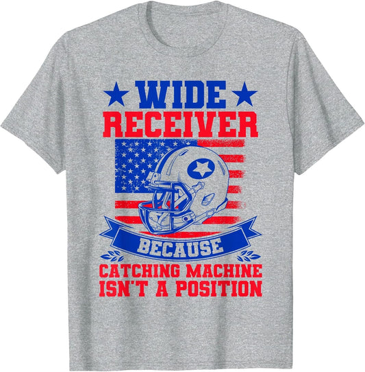American Football Wide Receiver Catching Machine Football