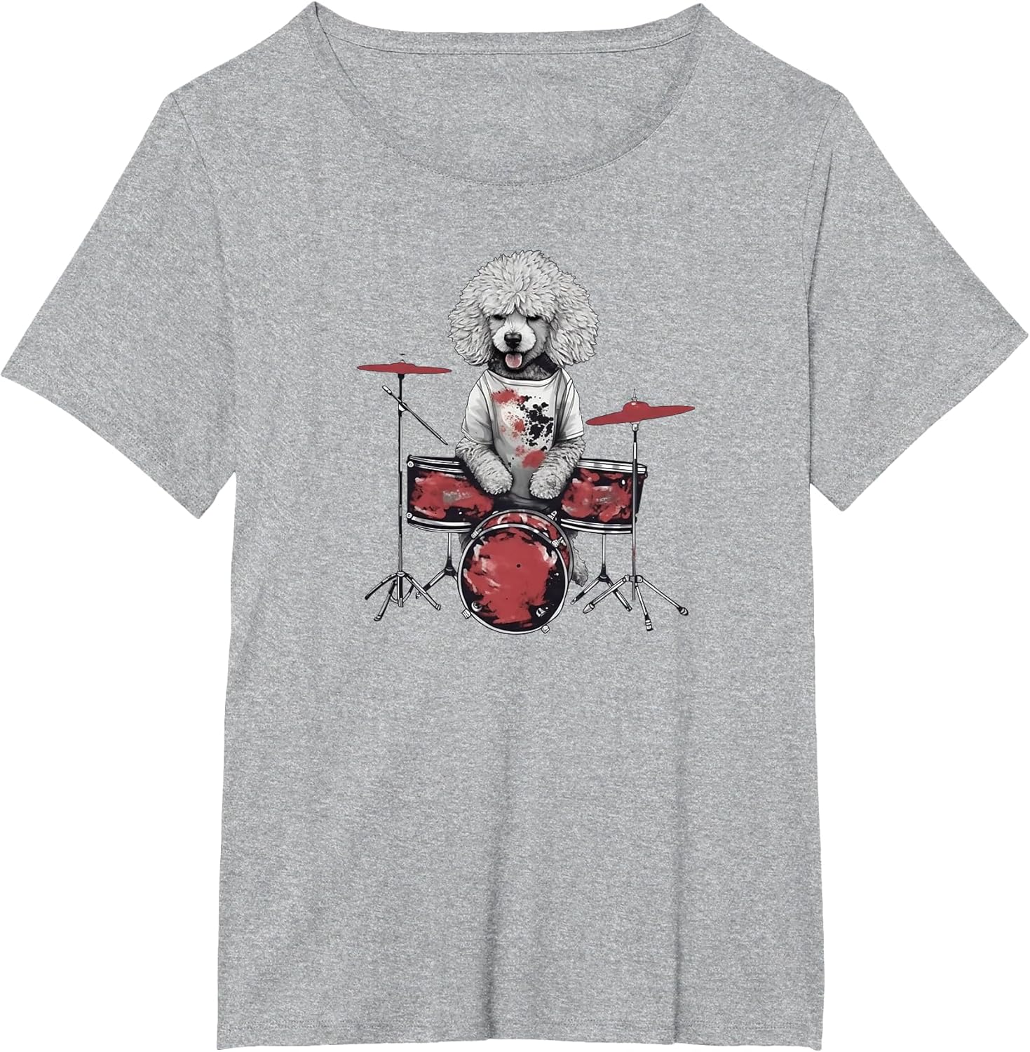 Poodle Dog Drummer Graphic
