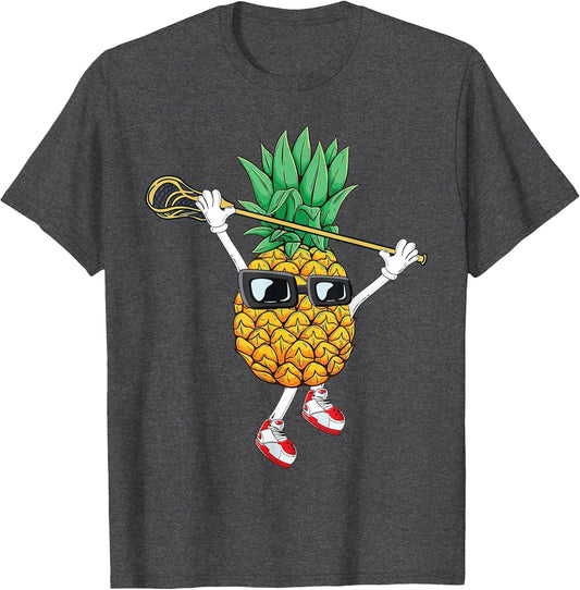 Pineapple Lacrosse Holding Stick Player Summer Vacation