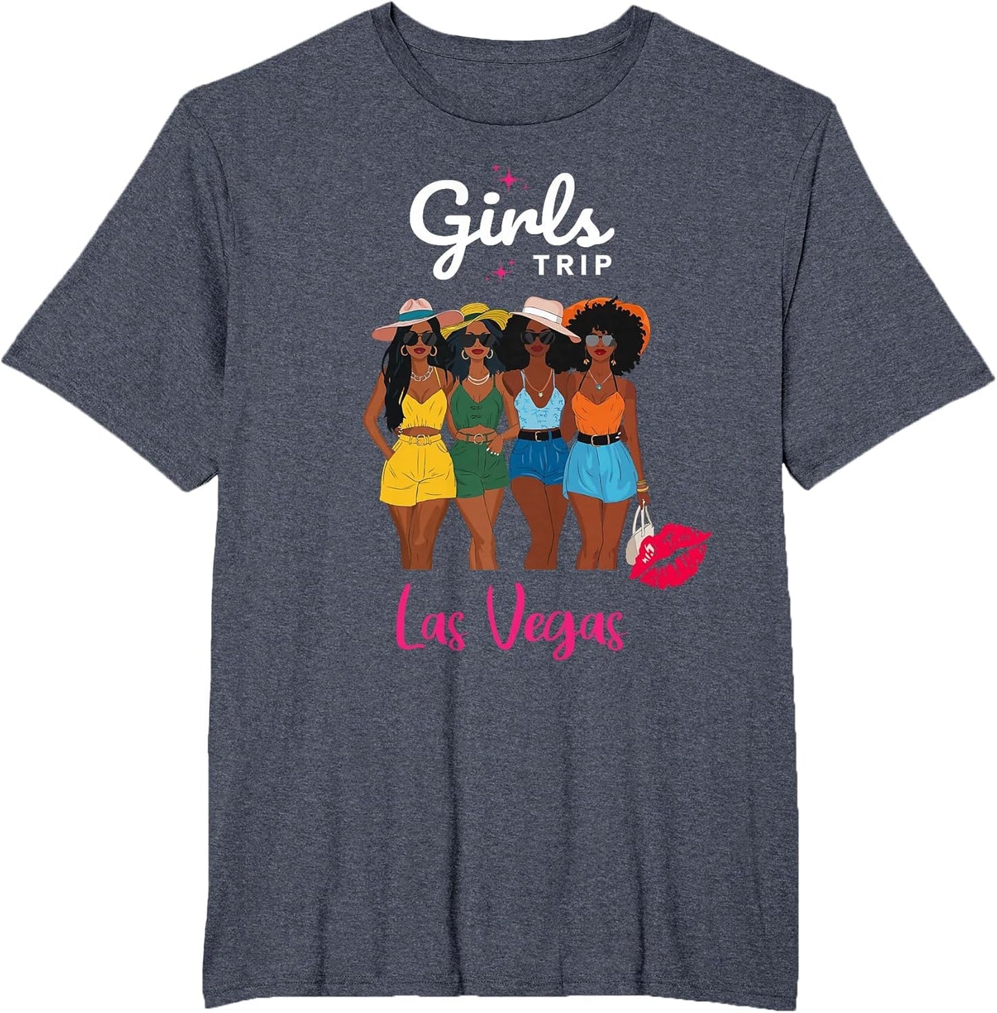 Black Girls Trip Las Vegas Vacation Matching Black Queen