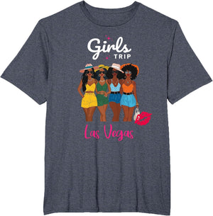 Black Girls Trip Las Vegas Vacation Matching Black Queen