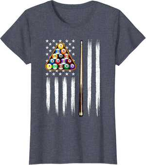 American Flag Billiard - 8 Ball Billiard Game Pool Player