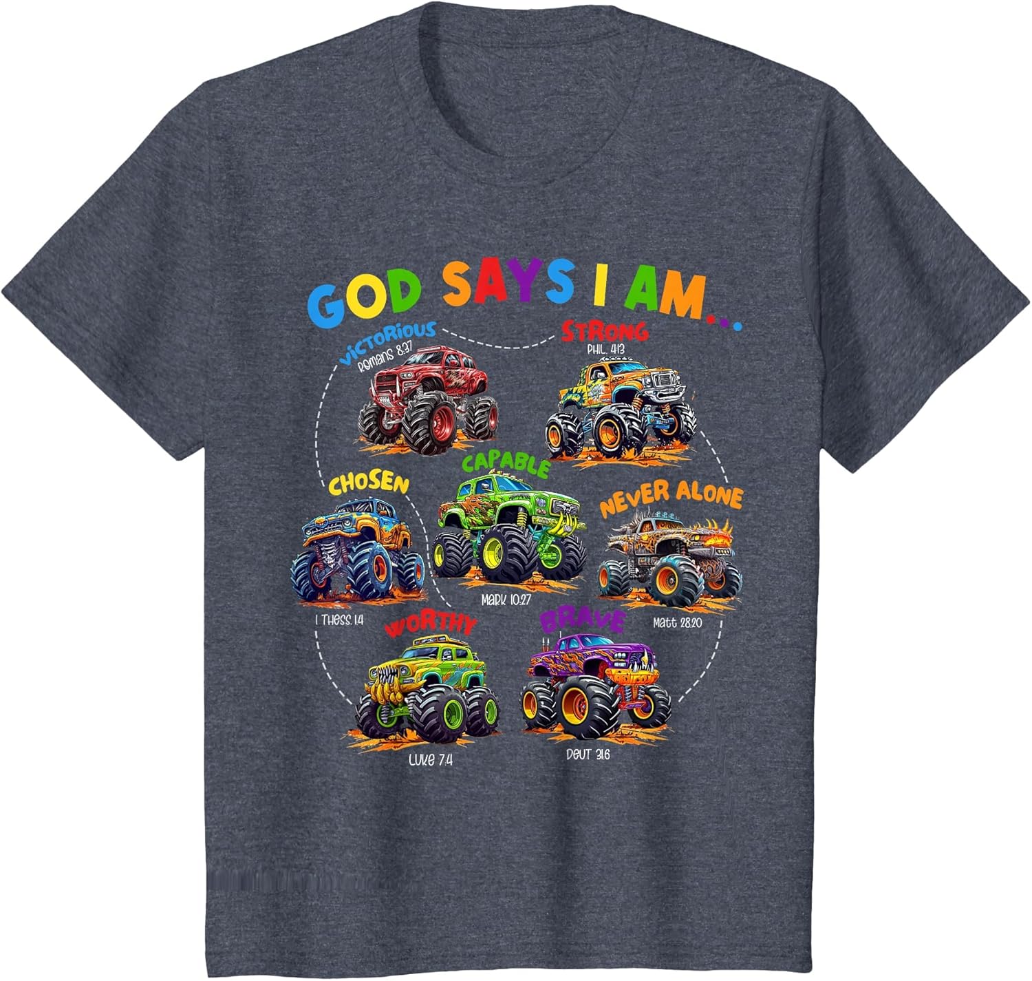 God Says I Am Monster Truck Bible Verse Religious Christian