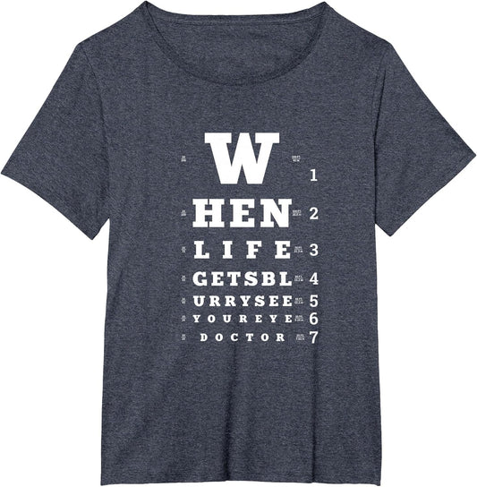 When Life Gets Blurry, Eye Doctor Snellen Chart Optometrist