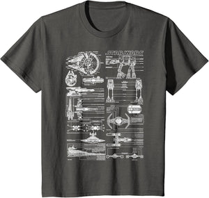 Star Wars Master Vehicle Schematics Graphic