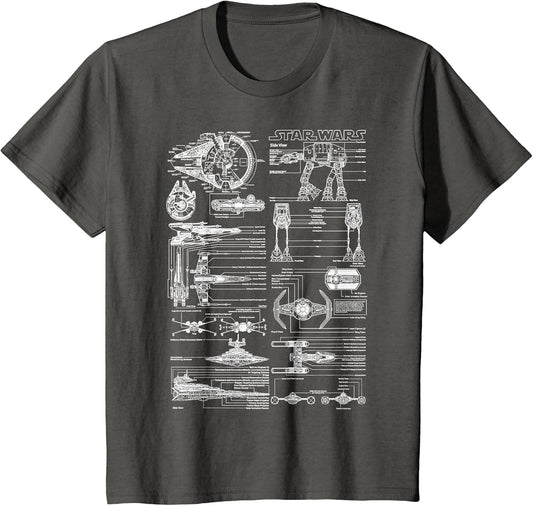 Star Wars Master Vehicle Schematics Graphic