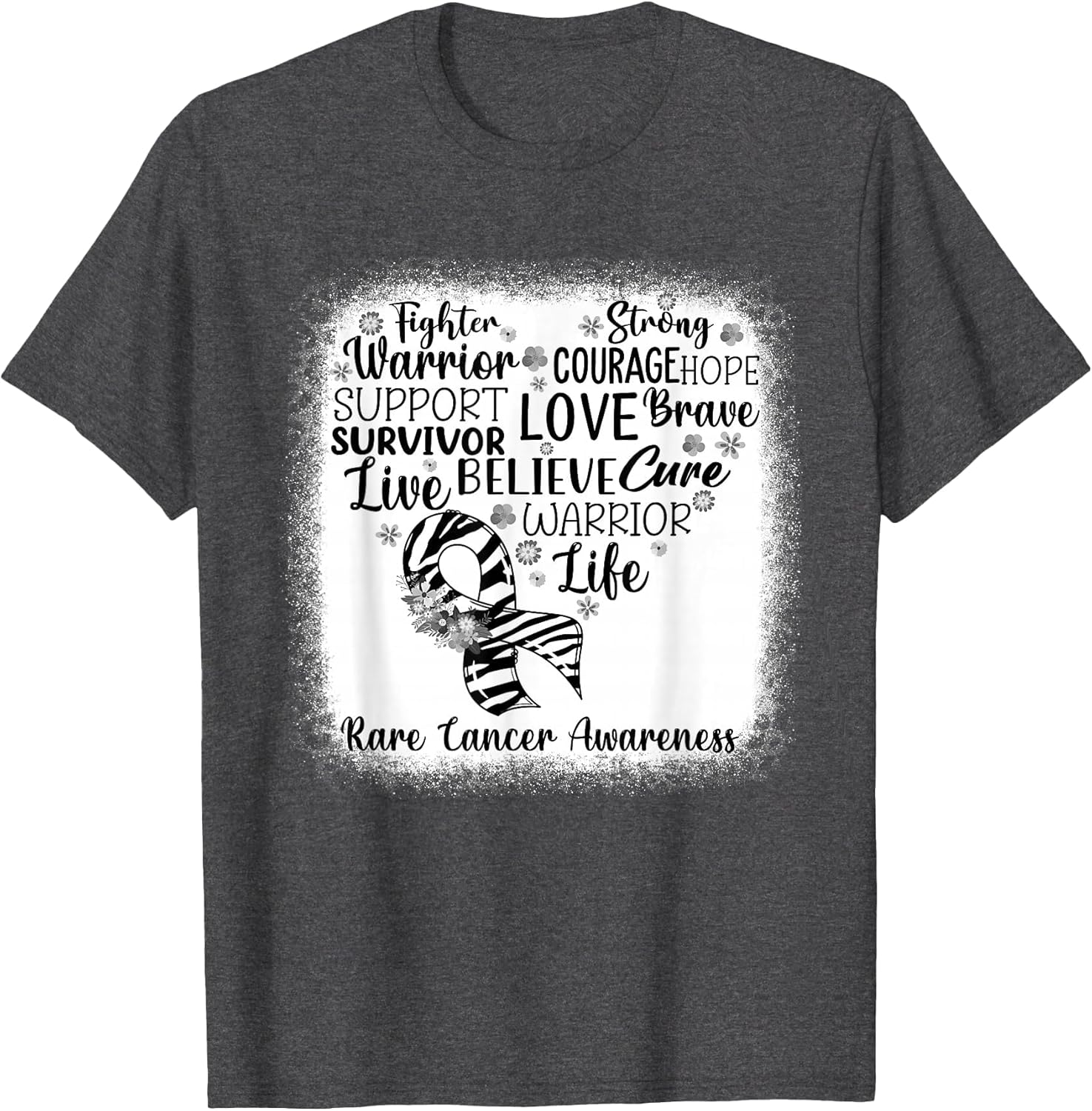 Fighter Warrior Faith Cure Zebra Rare Cancer Awareness