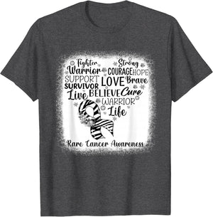Fighter Warrior Faith Cure Zebra Rare Cancer Awareness