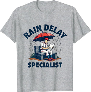 Rain Delay Specialist Funny Baseball Design