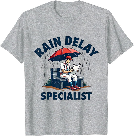 Rain Delay Specialist Funny Baseball Design