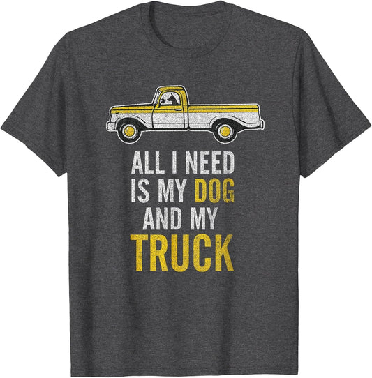 Funny - Love My Truck, Love My Dog - Novelty Print