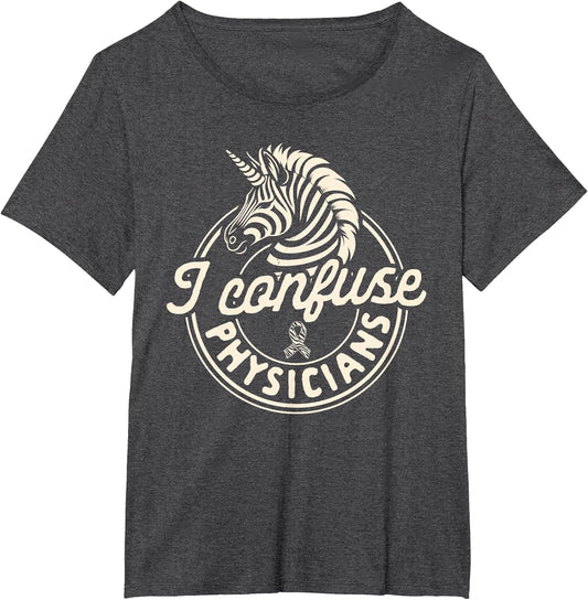 Rare Disease Awareness I Confuse Physicians Zebra Ribbon
