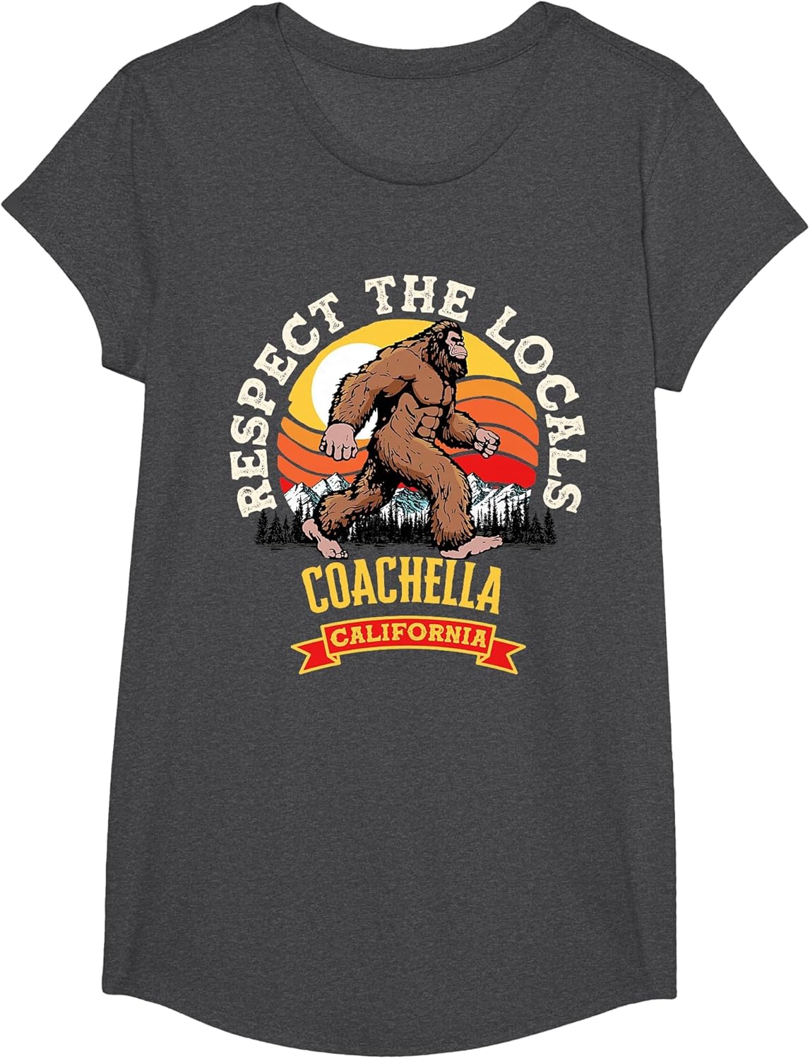 Coachella California Respect The Locals Retro Bigfoot