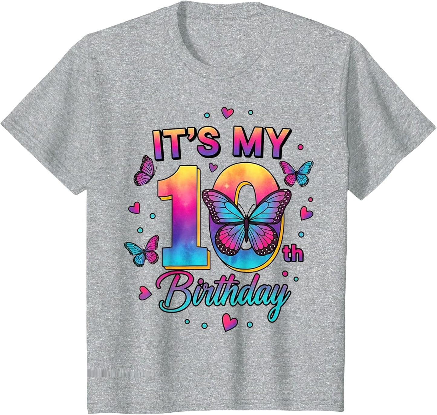 It's My 10th Birthday Butterfly Theme 10 Year Old Party Girl