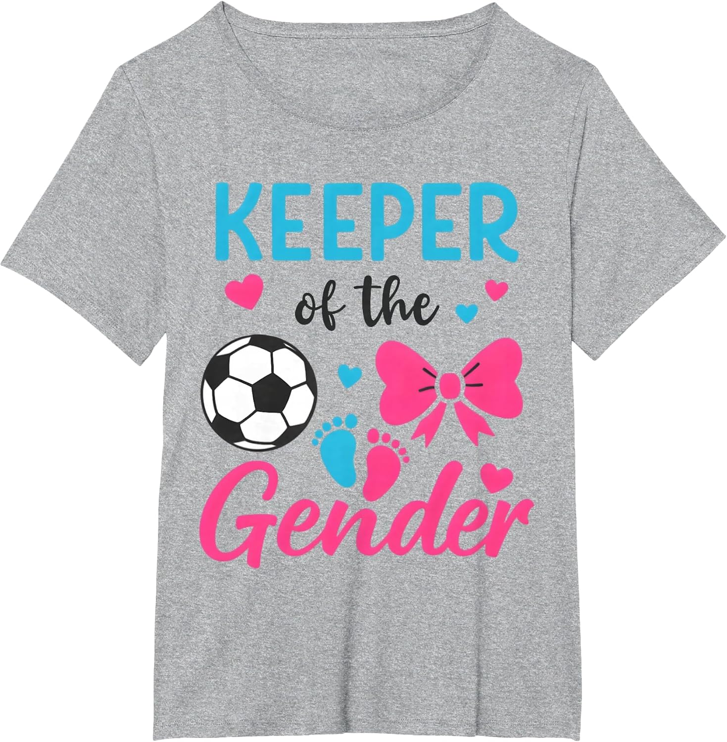 Keeper of The Gender Soccer or Bows Funny Reveal Party Mom