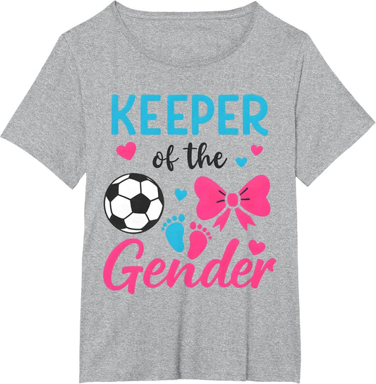 Keeper of The Gender Soccer or Bows Funny Reveal Party Mom
