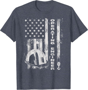 Vintage Operating Engineer American Flag