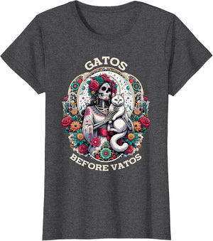 Gatos Before Vatos Tarot Card Skeleton Cat Mexican Fiesta
