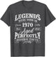 Legends were Born in 1970 Year of Birth Birthday