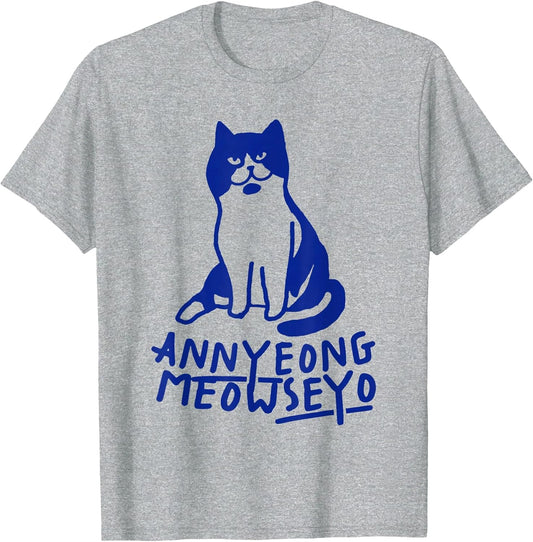 Annyeong Meowseyo Cat Funny Saying Quote for Cat Lover