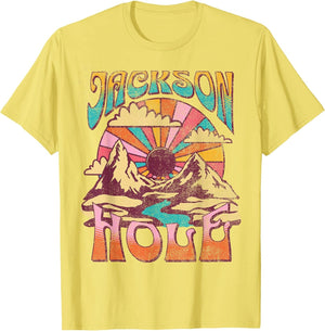 Jackson Hole Wyoming Nature Hiking Mountains Outdoors Retro