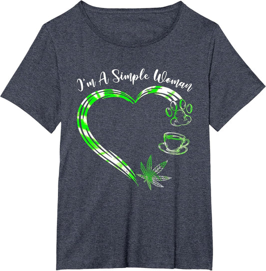 I'm A Simples Woman Loves Weed Coffee and Dog Dad Mom
