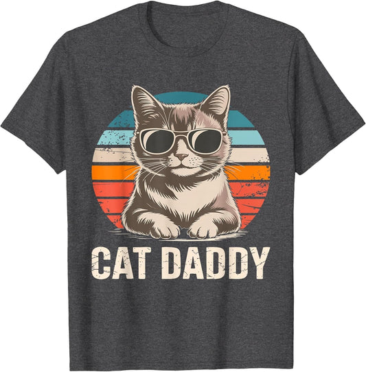 Cat Daddy Shirt Men Cat Lover Dad Fathers Day