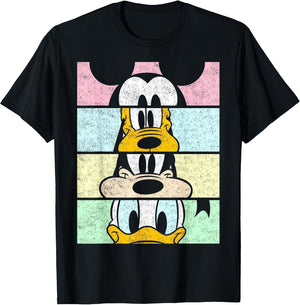 Disney Mickey and Friends Group Comic Panels , Men, Black, Medium