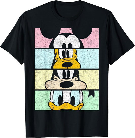 Disney Mickey and Friends Group Comic Panels , Men, Black, Medium