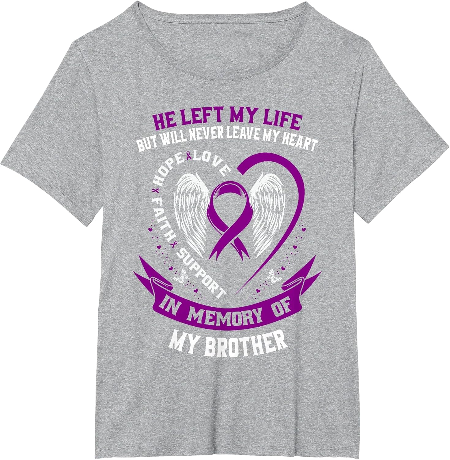 Purple in Memory of Brother Pancreatic Cancer Awareness