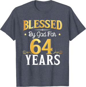 Blessed by God for 64 Years 64th Birthday Gifts Men Women