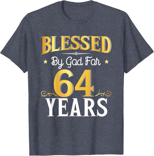 Blessed by God for 64 Years 64th Birthday Gifts Men Women