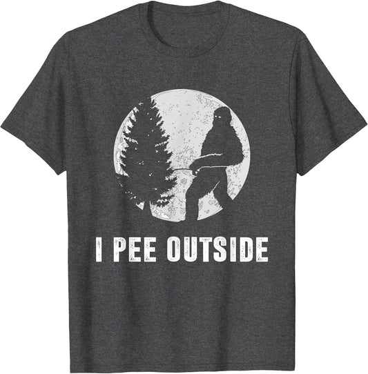 I Pee Outside Adult Humor Funny Sasquatch Bigfoot Camping