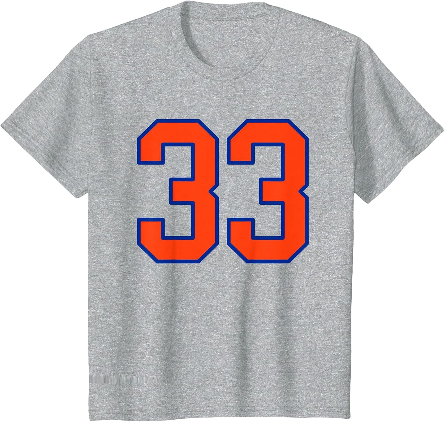 Orange and Blue Sports Number 33 Jersey Uniform Player
