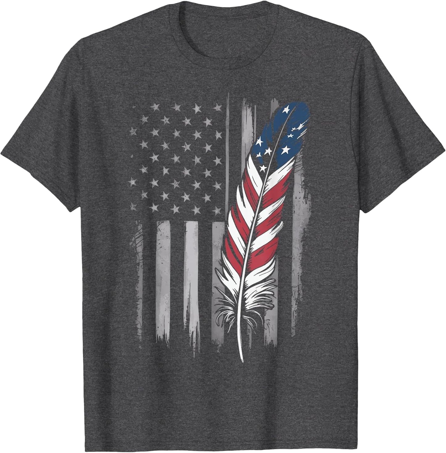 Feather USA Flag Native American Tribal Tradition