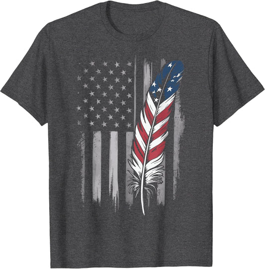 Feather USA Flag Native American Tribal Tradition