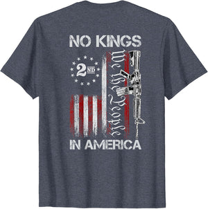 No Kings in American Vintage USA Flag No Kings (ON Back)