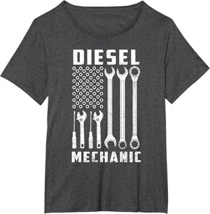 Patriotic Diesel Mechanic Tools Flag American USA