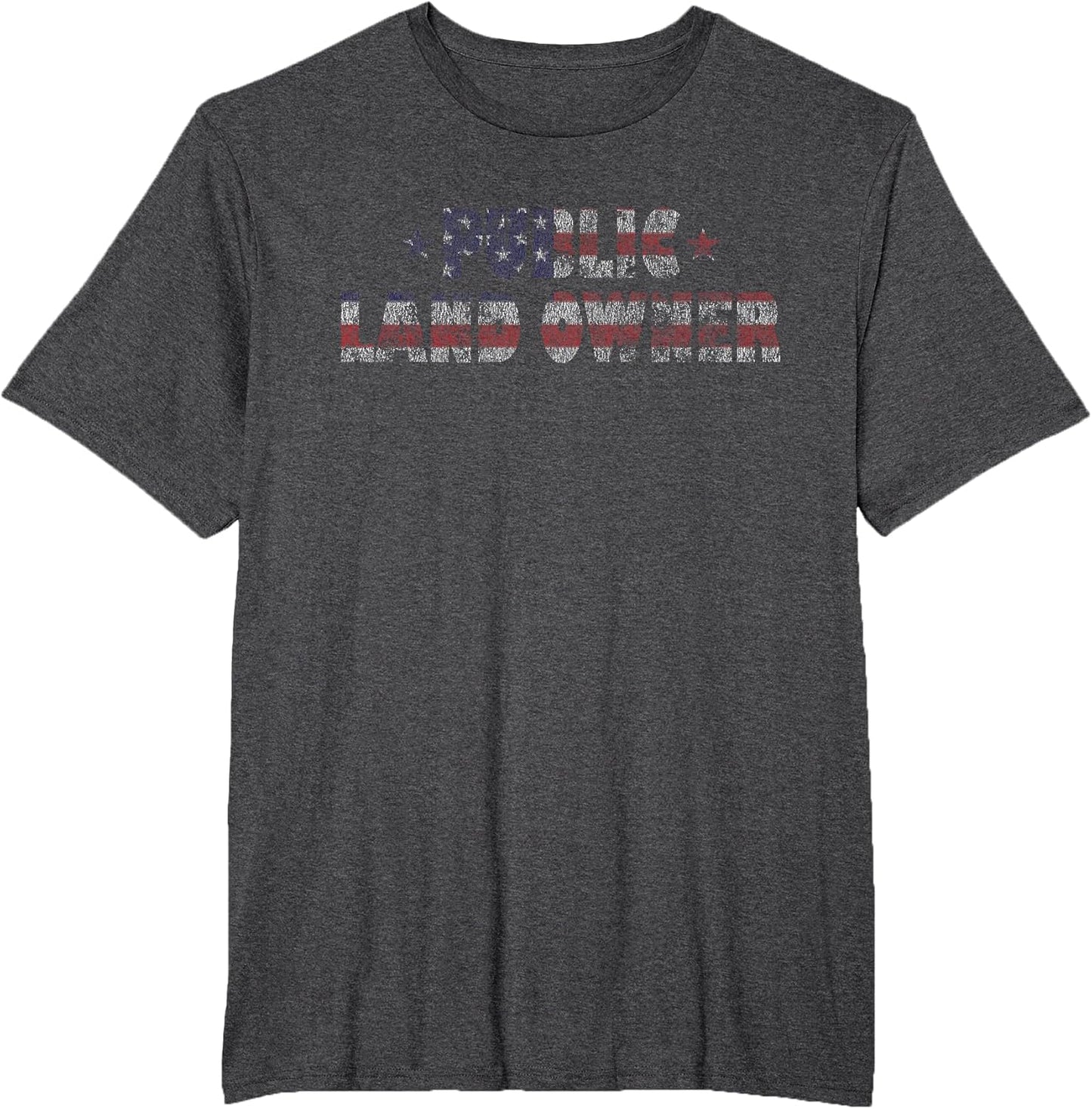 Public Land Owner Patriotic American Flag Distressed