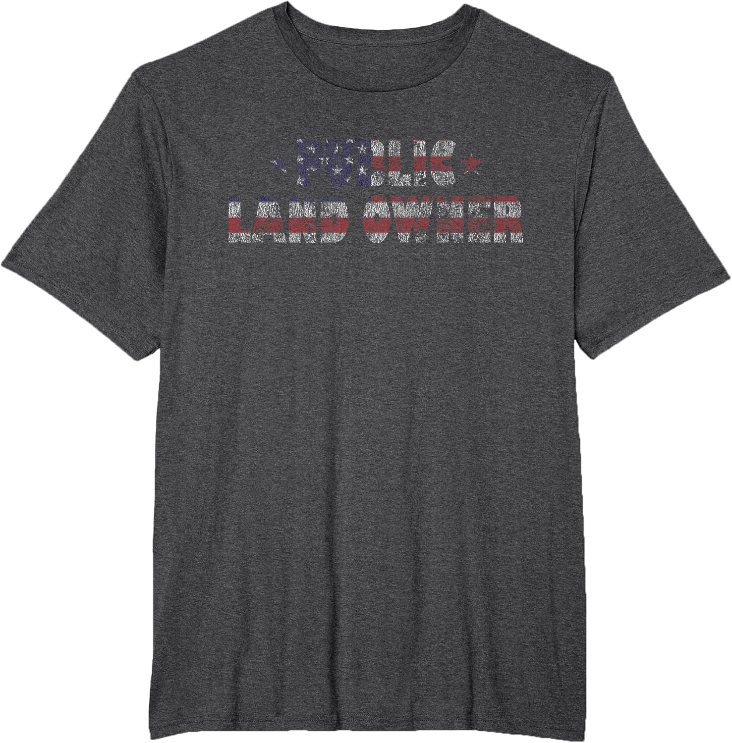 Public Land Owner Patriotic American Flag Distressed