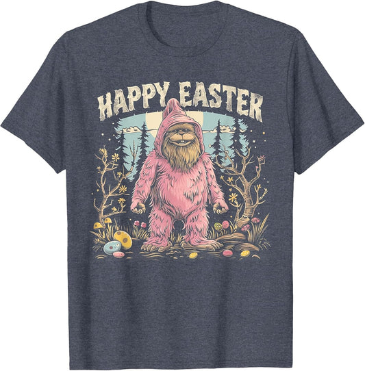Happy Easter - Bigfoot Funny Rabbit Bunny Eggs Basket Boy