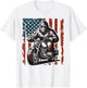 Bigfoot Motorcycle Lovers American Flag Motorcycle Rider