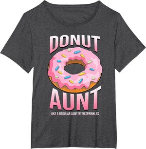 Donut Aunt Shirt for Auntie Funny Sprinkles Food Lover Gifts