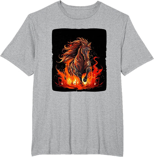 Cool Burning Animal Love with fire and Flames Horse Outfit